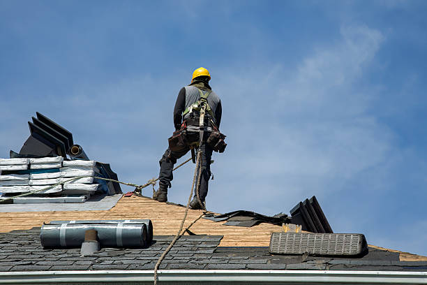 Professional Gutter Installation technician working in Grand Mound, IA